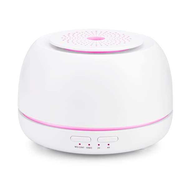 300ML Æterisk Olie Diffuser, Aroma Diffuser Luftfugter, Elektrisk Duftforstøver med Farvelys og USB C Kabel til hjemmet, soveværelset White