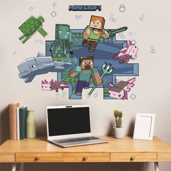 (1 kpl) 79*30cm Creeper-seinätarra, Minecraft pakenee