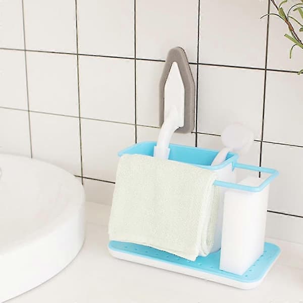 Diskställ, torkställ, bestickställ, skärbrädeställ, rostfritt stål - blå