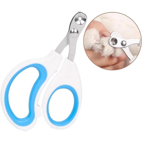 Kattnagelklippare med cirkulärt klipphål - Undvik att klippa för mycket - Specialdesignad för katter (Blå) Blue