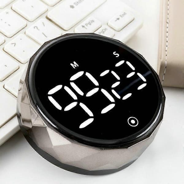 Selvdisciplin roterende timer magnetisk LED lydløs timer køkken nedtælling skønhed sportspåmindelse