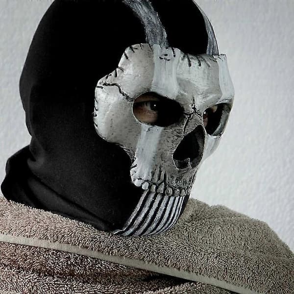 Ghost Maske V2 - Operator MW2 airsoft COD Cosplay Airsoft Taktisk Kraniet Fuld Maske