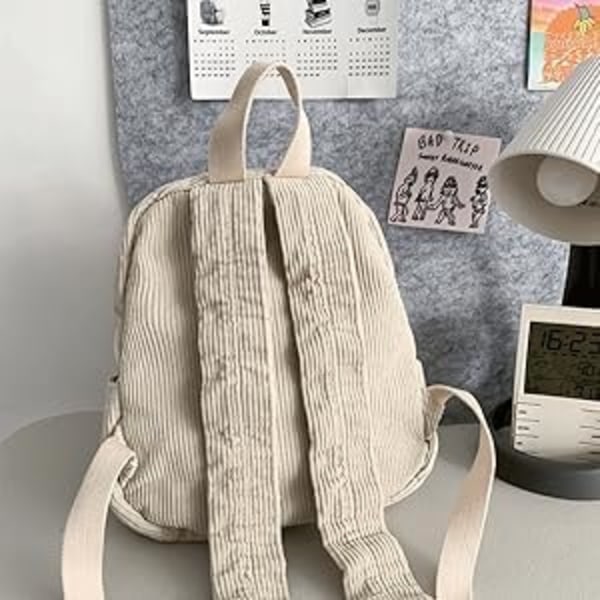 Liten Ryggsäck Handväska för Kvinnor Dam Ryggsäck Handväska för Kvinnor Mini Ryggsäck Handväska Estetisk Handväska () White