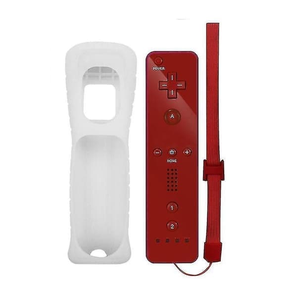 Wii spillfjernkontroll innebygd Motion Plus Joystick Joypad for Nintendo Red