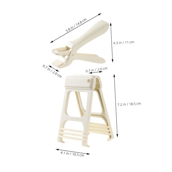 2 Set Antiskållningsskålklämma Halkfri Bordsartikellyftare Handhållen Tallrikslyftare -18.50X10.50X2.00CMx2st