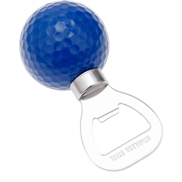 Ölflasköppnare i form av en golfboll, 92,67 mm rostfritt stål-blå Blue