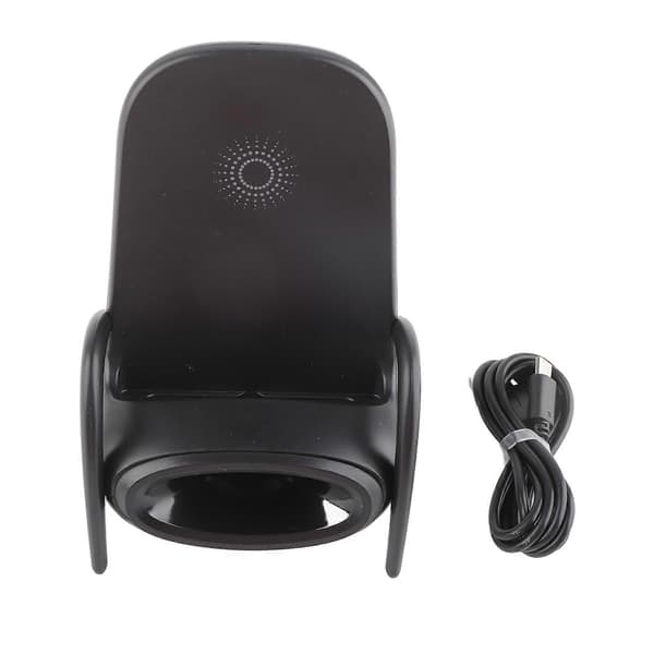 Armstol Trådløs Oplader 15W Hurtig Opladning til ISO til Android Mobiltelefon Sort Justerbar