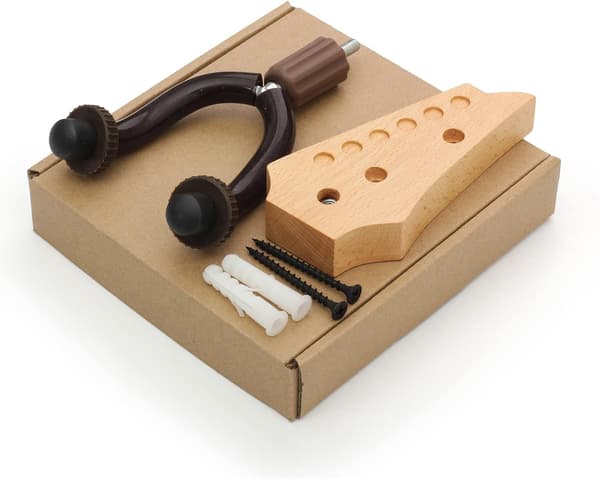 1-pack Gitarrhängare i Trä för Väggmontering, Gitarrställ för 1 Gitarr, Gitarrvägghängare för Basgitarr Ukulele och Elgitarr Ukulele 1
