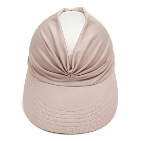 Bredbrättad solhatt UPF 50+ UV-skydd sommarstrandhatt hopfällbar snabbtorkande solskydd strandsporthatt, 56-60 huvudomkrets rosa