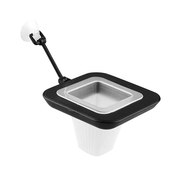 Akvariefisk Foderring Rød Orm Madautomat, Akvarium Flydende Foderautomat Cirkel M/Sugekop til Fodring af Fisk