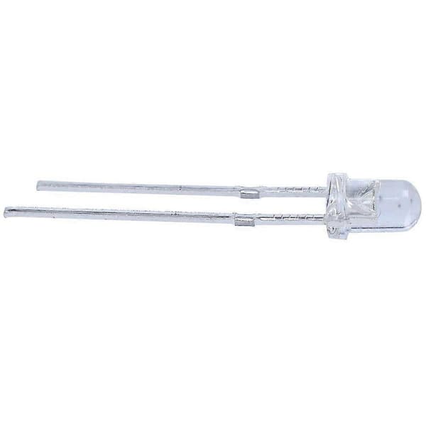 40 stk. 3mm Hvit LED Lampe Lysdiode DC 2.5V-3V DS