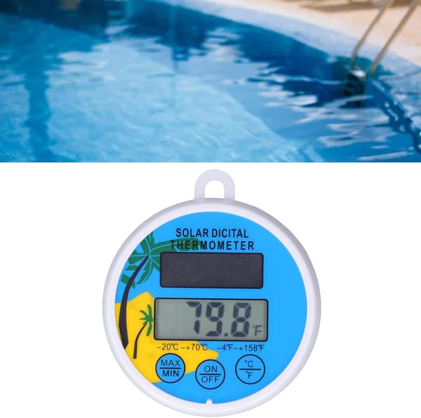 Solcelle pooltermometre, vandtermometre, flydende pooltermometre, elektroniske solcelletermometre, termometre til spabade og pools