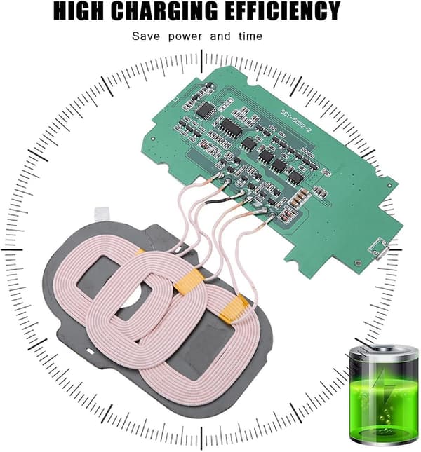 Trådløs oplader transmittermodul, Triple Coils Multi Level trådløs opladerchip, DIY oplader Mod