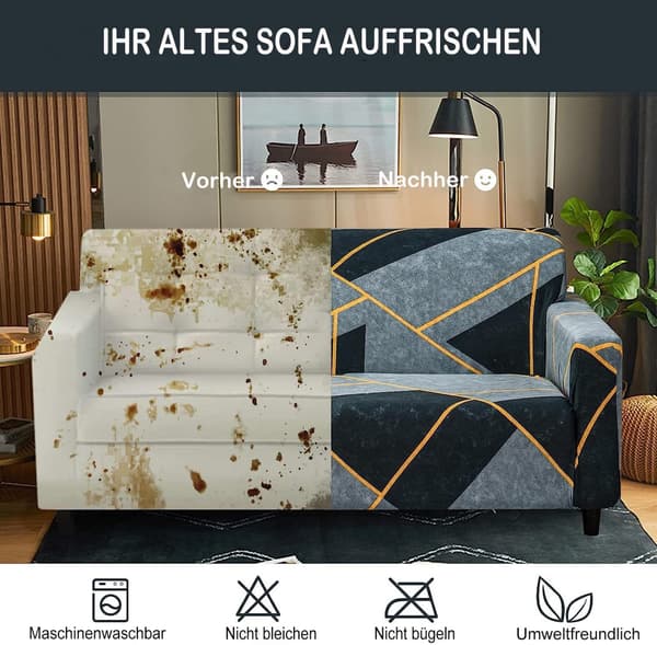 Sofabetræk 3-personers elastisk sofabetræk sofaprotektor sofabetræk