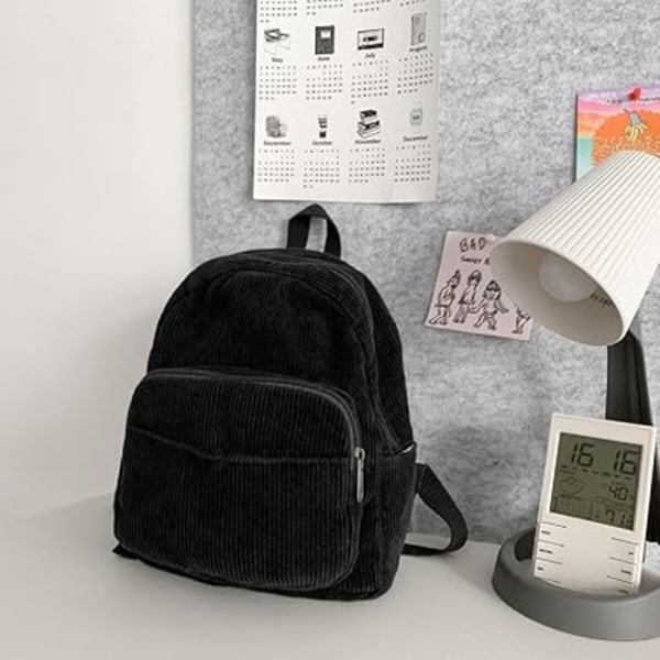 Liten Ryggsäck Handväska för Kvinnor Dam Ryggsäck Handväska för Kvinnor Mini Ryggsäck Handväska Estetisk Väska (Svart) black