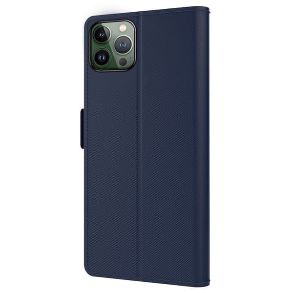 Stilig iPhone 14 Pro-deksel med sminkespeil - Blå Blue blue