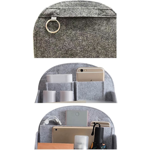 Filt Ryggsäcksorganiserare Mini Ryggsäck Organiseringsinsats Liten Väskavdelare för Ryggsäck Handväska Lätt Nylon Axelväska.S grå grey
