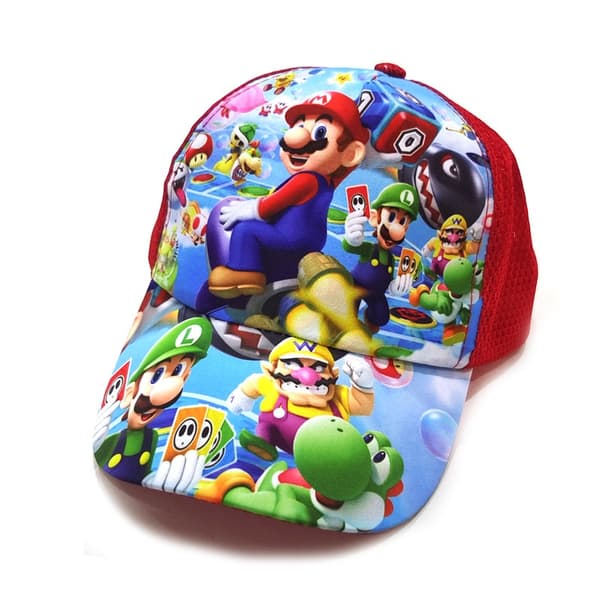 Super Mario Anime Tecknad Baseballkeps för Barn, Justerbar