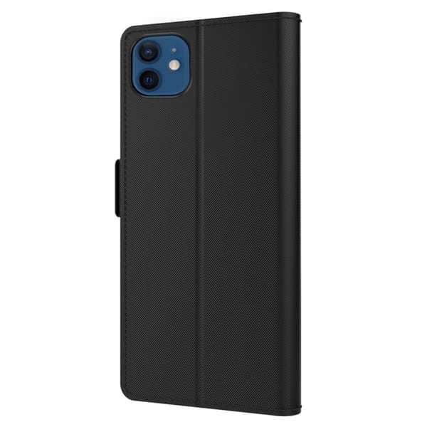 Tyylikäs iPhone 12 / iPhone 12 Pro -kuori meikkipeilillä - Musta Black black