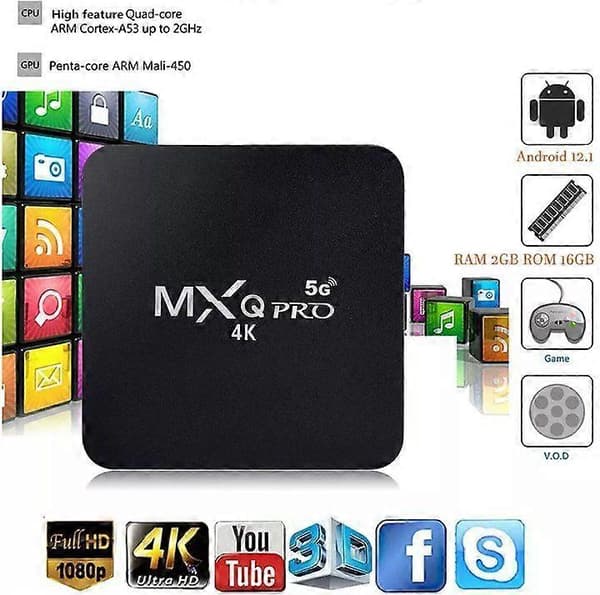 Neu Smart TV BOX 2GB 16GB Android 11.0 Quad Core WIFI Netværk Media Player HDR