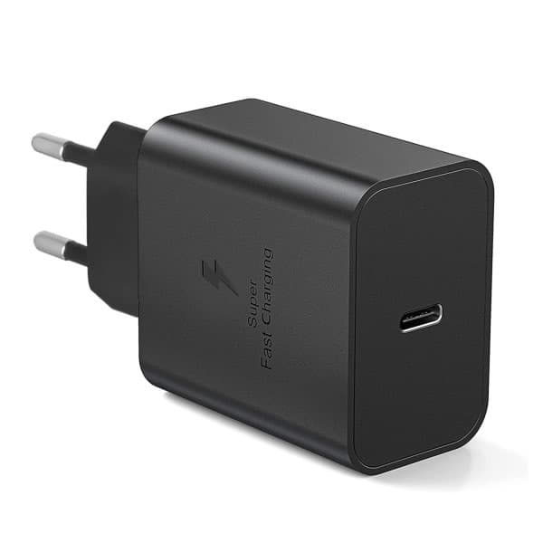 (Specialtilbud) Hurtigoplader 45W til Samsung USB-C +1M USB C Kabel Sort