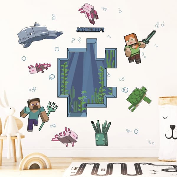(1 kpl) 79*30cm Creeper-seinätarra, Minecraft pakenee