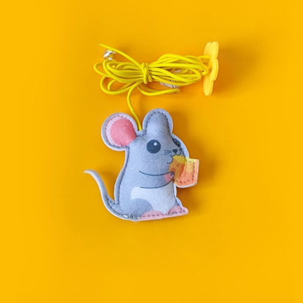 Dörr Kattvippa Fjäderleksak, Kattleksaker Interaktiv Dörrhängande Attraktiv Kattleksak (Filtmus) Felt Mouse