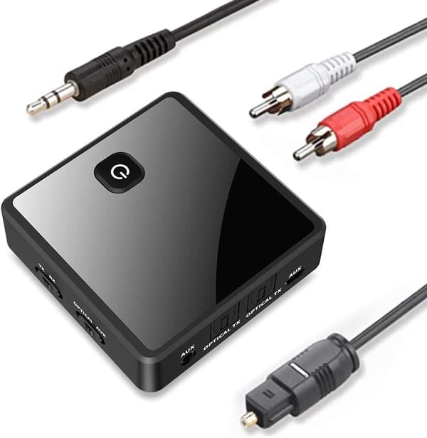 Bluetooth Transmitter Receiver, Trådløs Lydadapter, Understøtter Optisk, Audio TV Fiber Optisk Bluetooth Transmitter Receiver