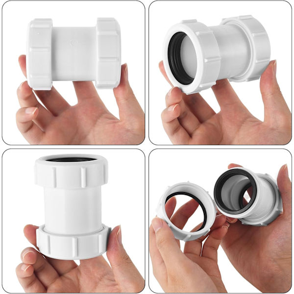 40 mm lige rørfitting, lige PVC-forbindelsesfitting, rørforlængerfittings til VVS-tilbehør til badekar