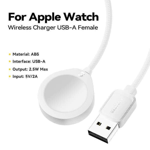 ESSAGER USB-kabel til Apple Watch, magnetisk ABS-vanddråbeform, trådløs oplader