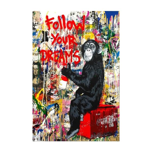 Graffitiposter, heminredningsmålning, ramlös målningskärna, dukmålning, 30*40cm
