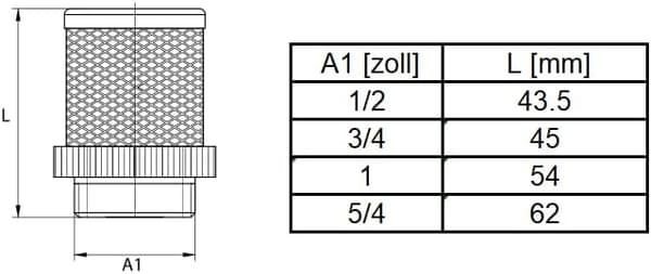 Sugsil i rostfritt stål 1/2″