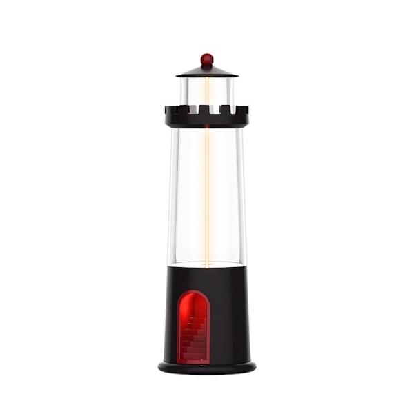 Campinglykta, Uppladdningsbar Pannlampa Campinglampa med Magnetisk Bas, USB-Laddning Tältlampa, 3 Belysningslägen, Landskapsdekoration Trädgård, Svart black