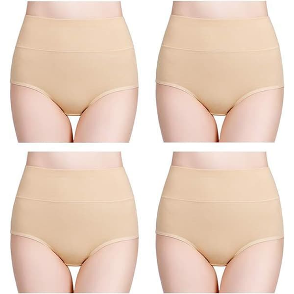 Högmidjade trosor (5-pack) Beige XL Beige Beige XL