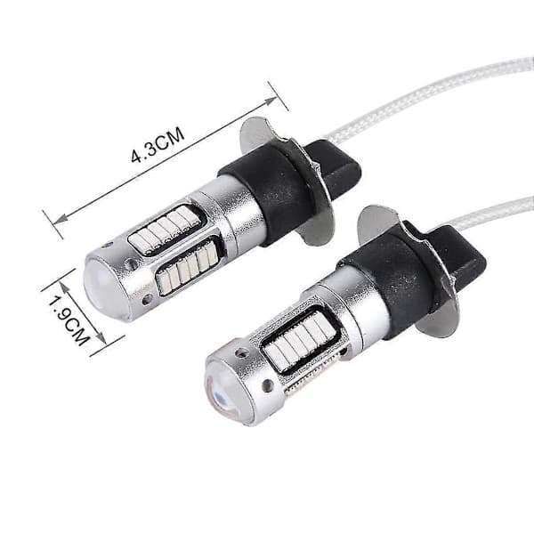stk H3 10W 30 SMD-4014 LED tåkelys til bil, DC 12V blått lys Blue Light