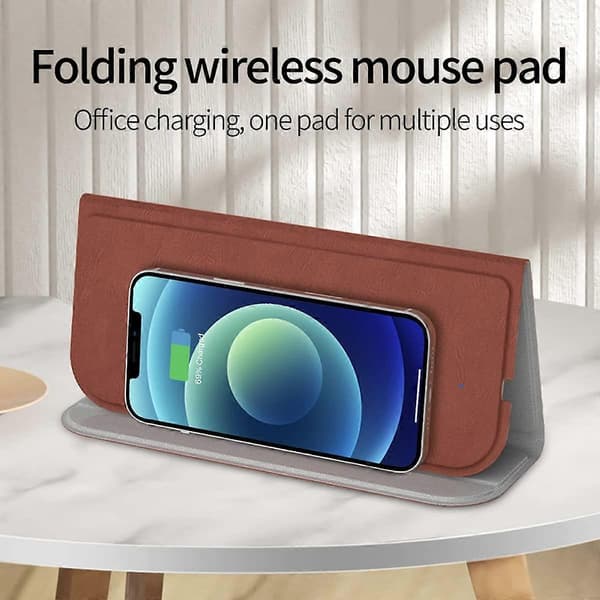 Trådløs lader musematte sammenleggbar hurtiglading musematte for telefon