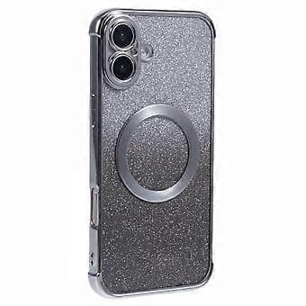 Fodral för iPhone 16 kompatibel med MagSafe Elektropläterad TPU Gradient Glitter Mobilskal (Stil A)