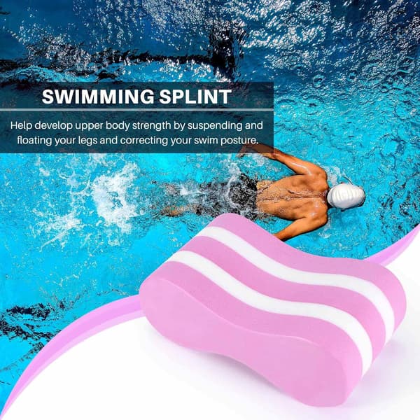 1 stk. Pull Buoy og Hvit Tykk Skum Pull Float Svømmeholdning Flytehjelpemiddel