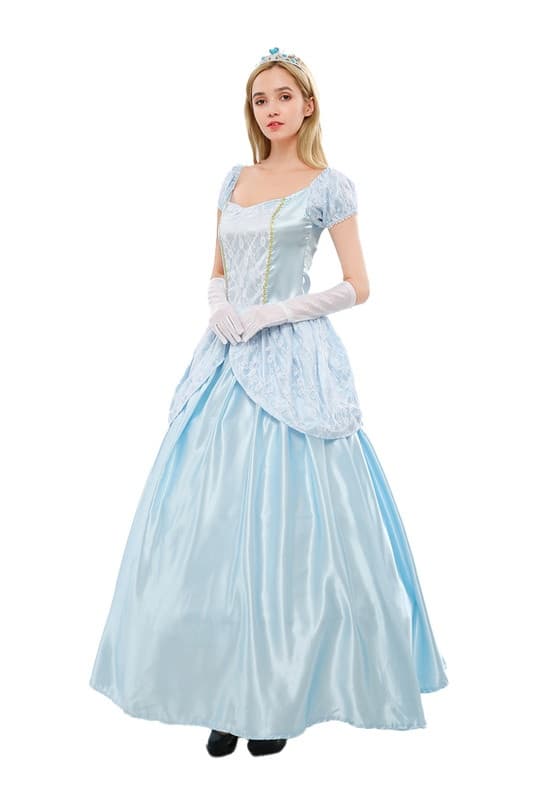 Prinsesskostym för kvinnor, Askungen-kostym - XL XL
