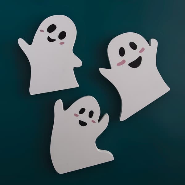 Halloween-spökprydnadsset, Boo pumpaansikte gravspindel fladdermus S