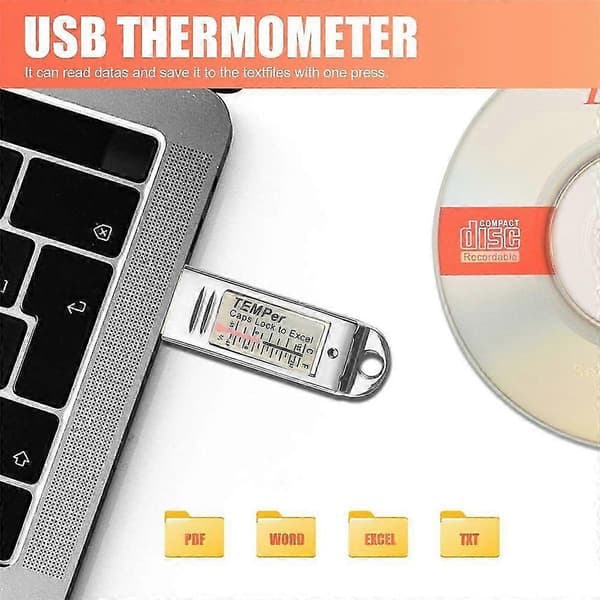 Usb Termometer Temperatur Sensor Datalogger Opptaker For PC xp Vista/7 JP