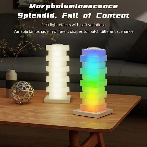 LED Nattbordslampe Trådløs Lader Nattlys Ambient Light RGB