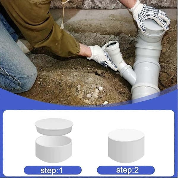 Dele 100 mm ventilationsrørdæksel, PVC-muffeprop til afløbsrør, plastventilationsrørhætte til luftsystem for at forhindre lugt