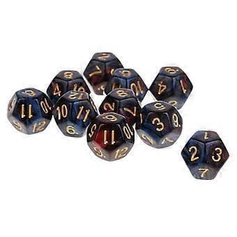 3-4-pack med 10 12-sidiga tärningar D12 polyedriska tärningar för Dungeons and Dragons Table (4 st)