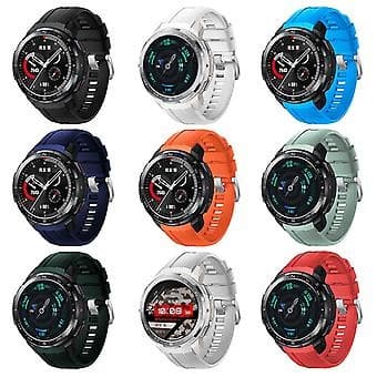 Armbånd til Huawei Honor GS Pro Silikone Rem Armbåndsur (Sort)