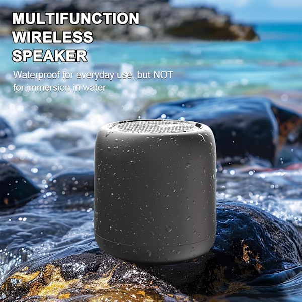 Bluetooth-högtalare, Portabla trådlösa högtalare, Bluetooth 5.0 utomhushögtalare med Hi-Fi stereobas, IPX4 vattentät minihögtalare. Svart black