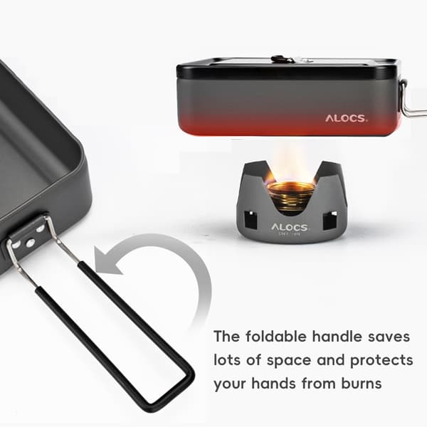 Matlåda i aluminiumlegering för camping och vandring, utomhus Bento Box
