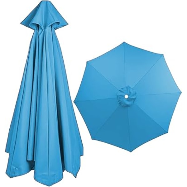 3M Ersättningsduk för Parasoll, Polyester Ersättningskapell för 6 Ribbor Standard, Fribärande, Offset Hängande Parasoller, Blå Blue 3M