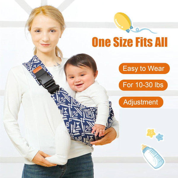 Bärsele för baby, Ny bärsele från nyfödd till småbarn, Portabel lättviktig halkfri höftsitsbärare 4,5-13,6 kg (Fyrkantig) Square