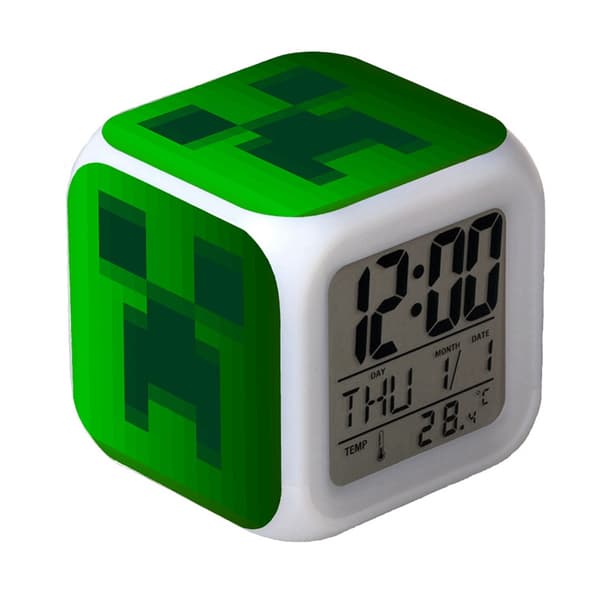 Digitaalinen monitoiminen herätyskello Minecraft-herätyskello LED-versio